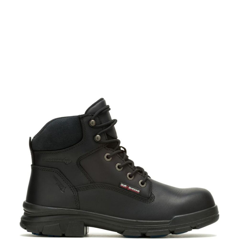Wolverine Mens Durashocks SR Icon Waterproof 6" Black Boots (NWT)
